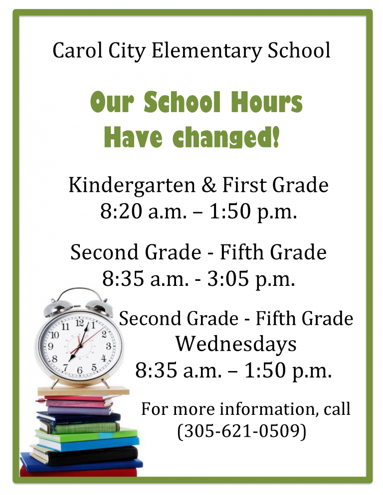 2018-2019 School Hours